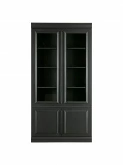 Armoire noire vitrée Organize, larg. 110 x haut. 215 cm 10 Armoire noire vitrée Organize, larg. 110 x haut. 215 cm -Salle à manger Soldes Armoire noire vitree Organize 3
