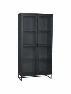 Rowico Armoire vitrée en bois Everett, larg. 95 x haut. 195 cm