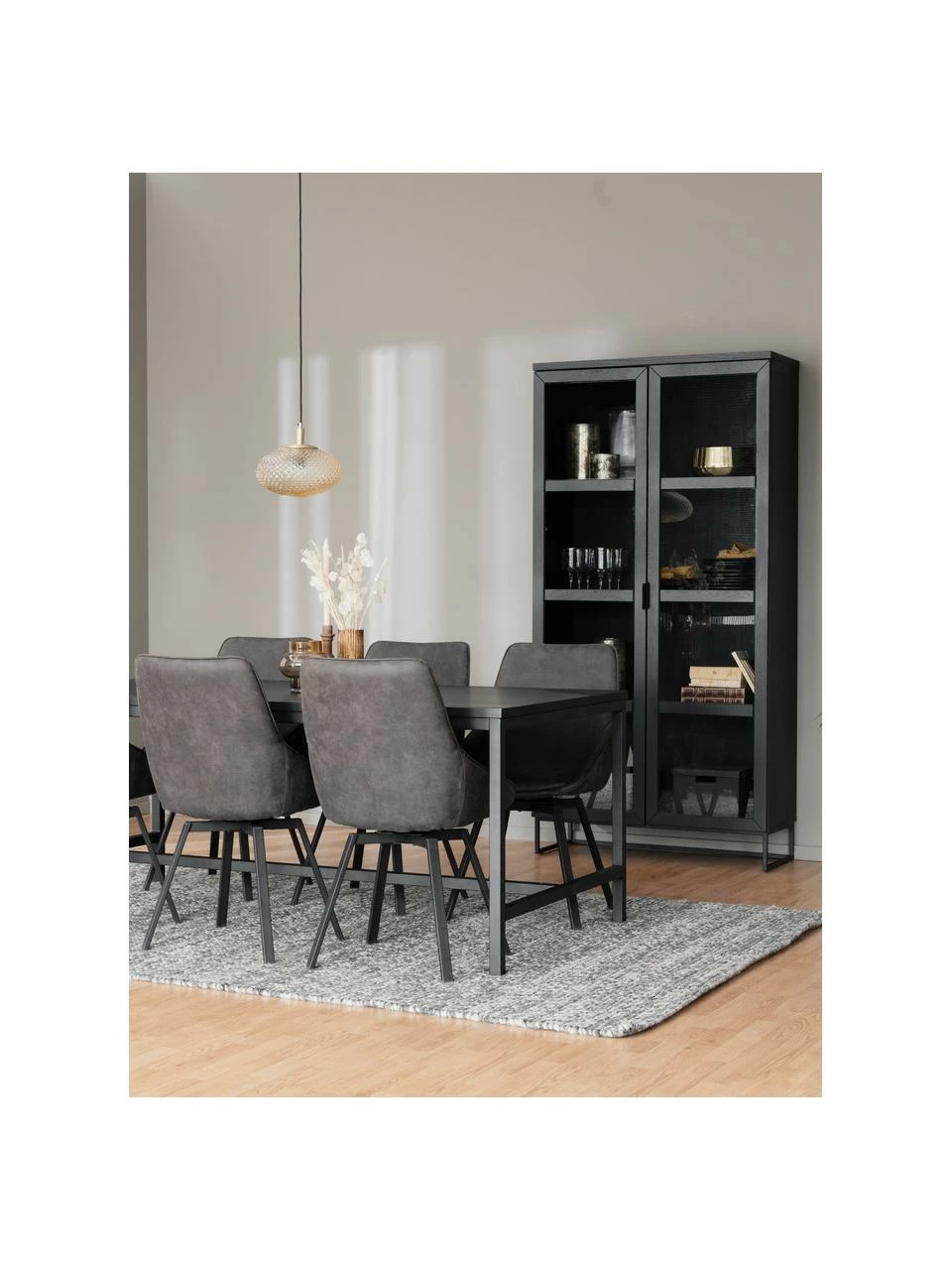 Rowico Armoire vitrée en bois Everett, larg. 95 x haut. 195 cm 4 Rowico Armoire vitrée en bois Everett, larg. 95 x haut. 195 cm – Image 2