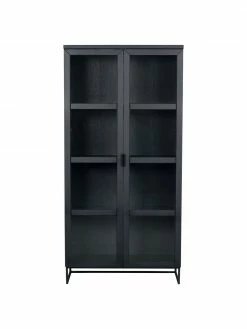 Rowico Armoire vitrée en bois Everett, larg. 95 x haut. 195 cm 10 Rowico Armoire vitrée en bois Everett, larg. 95 x haut. 195 cm -Salle à manger Soldes Armoire vitree en bois Everett 8