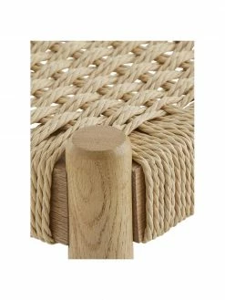 Banc bois beige avec cannage Ellan, larg. 110 x haut. 45 cm -Salle à manger Soldes Banc bois beige avec cannage Ellan 4