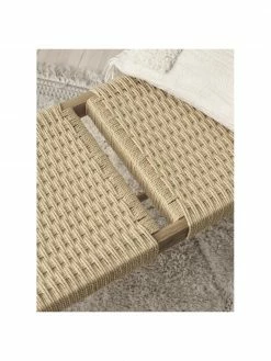 Banc bois beige avec cannage Ellan, larg. 110 x haut. 45 cm -Salle à manger Soldes Banc bois beige avec cannage Ellan 5