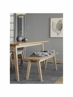 Rowico Banc bois de chêne Melfort, larg. 144 x haut. 45 cm -Salle à manger Soldes Banc bois de chene Melfort 5