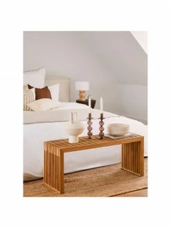 Salle à manger Soldes -Salle à manger Soldes Banc en bois de teck Rib 1