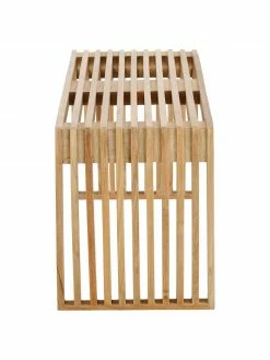 Banc en bois de teck Rib, larg. 104 x haut. 43 cm -Salle à manger Soldes Banc en bois de teck Rib 5