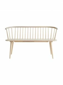 Banc en bois d'hévéa blanc crème Jolina, larg. 134 x haut. 76 cm -Salle à manger Soldes Banc en bois dhevea blanc creme Jolina 3