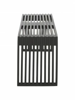 Banc moderne bois massif acajou noir Rib, larg. 104 x haut. 43 cm -Salle à manger Soldes Banc moderne bois massif acajou noir Rib 5