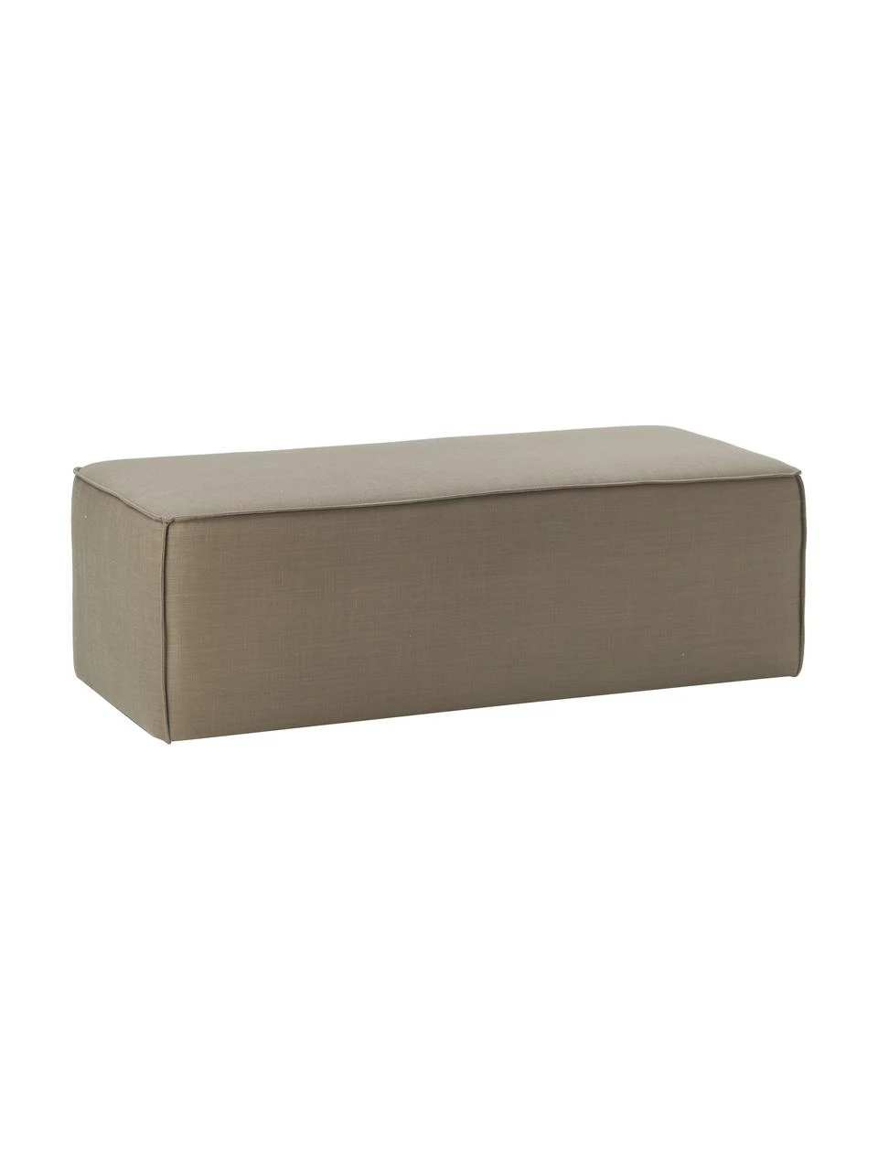 Westwing Collection Banc rembourré beige foncé Sanja, larg. 122 x prof. 54 cm 3 Westwing Collection Banc rembourré beige foncé Sanja, larg. 122 x prof. 54 cm