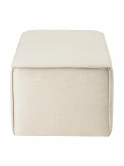 Westwing Collection Banc rembourré écru Sanja, larg. 122 x prof. 54 cm -Salle à manger Soldes Banc rembourre ecru Sanja 3