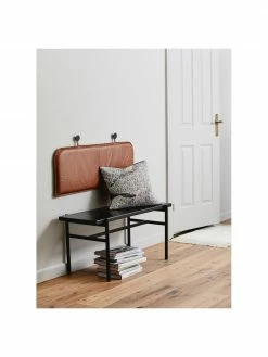 Nordal Banquette bois noir Mara, larg. 100 x haut. 46 cmDisponibilité limitée -Salle à manger Soldes Banquette bois noir Mara 1