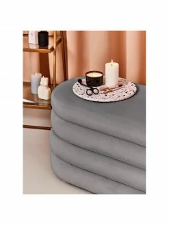 Westwing Collection Banquette en velours Alto, larg. 110 x haut. 47 cm -Salle à manger Soldes Banquette en velours Alto 2