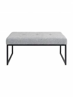 Kare Design Banquette rembourrée blanche Smart Dolce, larg. 90 x haut. 40 cm