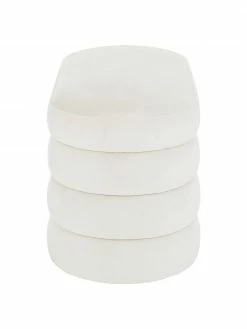 Westwing Collection Banquette velours blanc crème Alto, larg. 110 x haut. 47 cm -Salle à manger Soldes Banquette velours blanc creme Alto 5