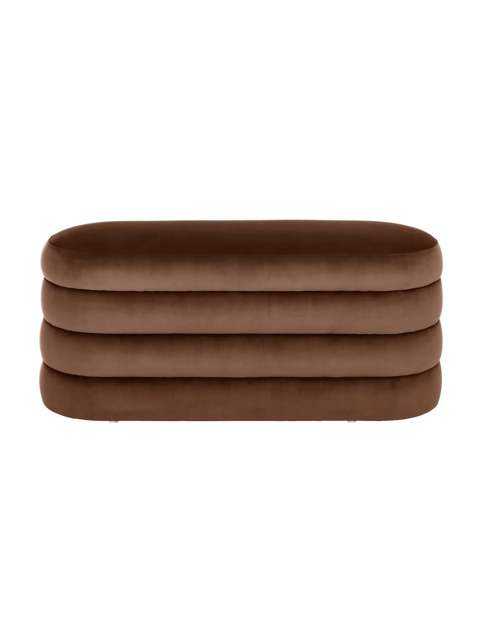 Westwing Collection Banquette velours brun Alto, larg. 110 x haut. 47 cm 8 Westwing Collection Banquette velours brun Alto, larg. 110 x haut. 47 cm – Image 6