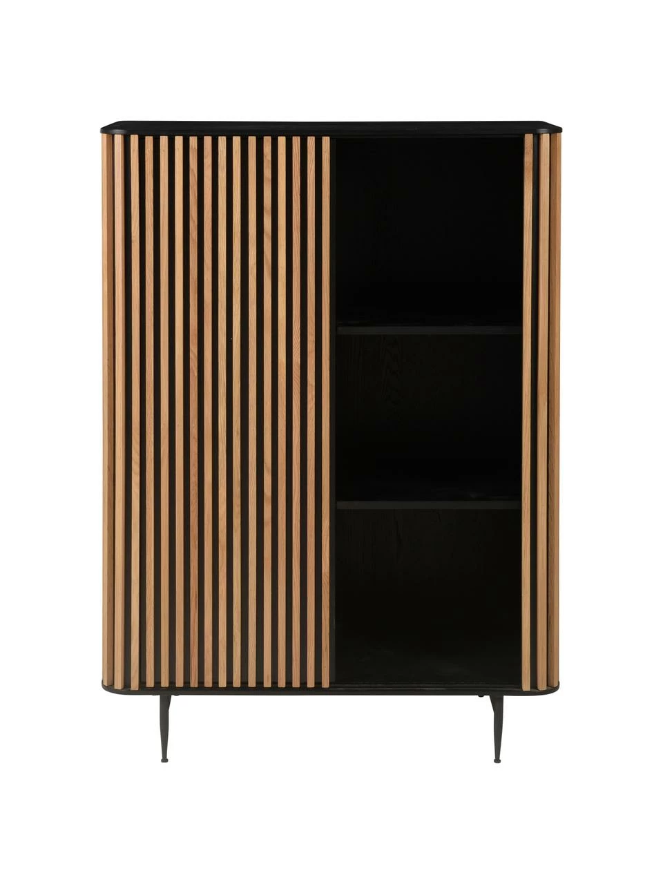 Buffet haut design placage bois de chêne Linea, larg. 98 x haut. 135 cm 7 Buffet haut design placage bois de chêne Linea, larg. 98 x haut. 135 cm – Image 5