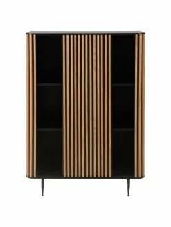 Buffet haut design placage bois de chêne Linea, larg. 98 x haut. 135 cm 13 Buffet haut design placage bois de chêne Linea, larg. 98 x haut. 135 cm -Salle à manger Soldes Buffet haut design placage bois de chene Linea 5