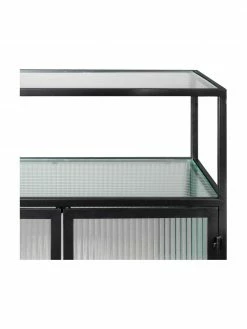 Dutchbone Buffet haut métal noir Boli, larg. 65 x haut. 105 cm -Salle à manger Soldes Buffet haut metal noir Boli 5