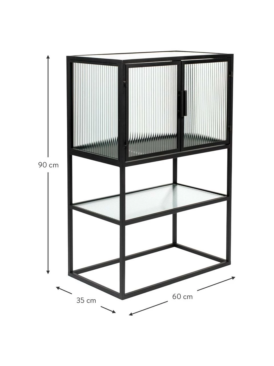 Dutchbone Buffet haut métal noir Boli, larg. 60 x haut. 90 cm 5 Dutchbone Buffet haut métal noir Boli, larg. 60 x haut. 90 cm – Image 3