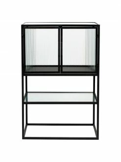 Dutchbone Buffet haut métal noir Boli, larg. 60 x haut. 90 cm 11 Dutchbone Buffet haut métal noir Boli, larg. 60 x haut. 90 cm -Salle à manger Soldes Buffet haut metal noir Boli 9