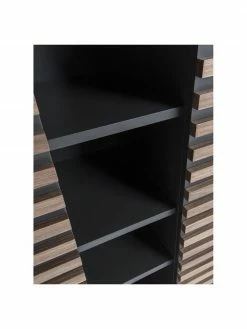 Buffet haut plaqué noyer Kesia, Larg. 105 x haut. 155 cm -Salle à manger Soldes Buffet haut plaque noyer Kesia 5