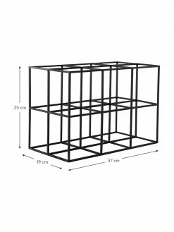 Casier à vin pour 6 bouteilles métal Vinnie, larg. 37 x haut. 25 cm -Salle à manger Soldes Casier a vin pour 6 bouteilles metal Vinnie 2