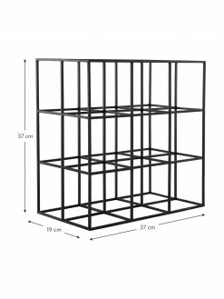 Casier à vin pour 9 bouteilles métal Vinnie, larg. 37 x haut. 37 cmSeulement 1 produit disponible -Salle à manger Soldes Casier a vin pour 9 bouteilles metal Vinnie 2