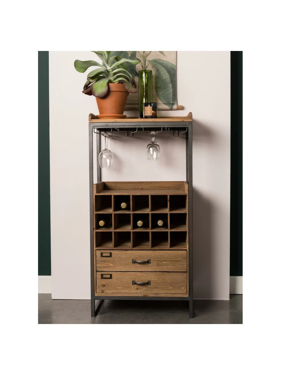 Casier à vin style industriel pour 15 bouteilles Edgar, larg. 56 x haut. 113 cmDisponibilité limitée 3 Casier à vin style industriel pour 15 bouteilles Edgar, larg. 56 x haut. 113 cmDisponibilité limitée – Image 2