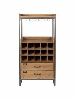 Casier à vin style industriel pour 15 bouteilles Edgar, larg. 56 x haut. 113 cmDisponibilité limitée 10 Casier à vin style industriel pour 15 bouteilles Edgar, larg. 56 x haut. 113 cmDisponibilité limitée -Salle à manger Soldes Casier a vin style industriel pour 15 bouteilles Edgar 3