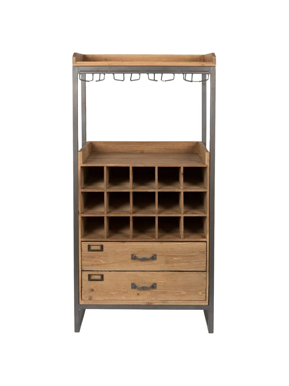 Casier à vin style industriel pour 15 bouteilles Edgar, larg. 56 x haut. 113 cmDisponibilité limitée 5 Casier à vin style industriel pour 15 bouteilles Edgar, larg. 56 x haut. 113 cmDisponibilité limitée – Image 4