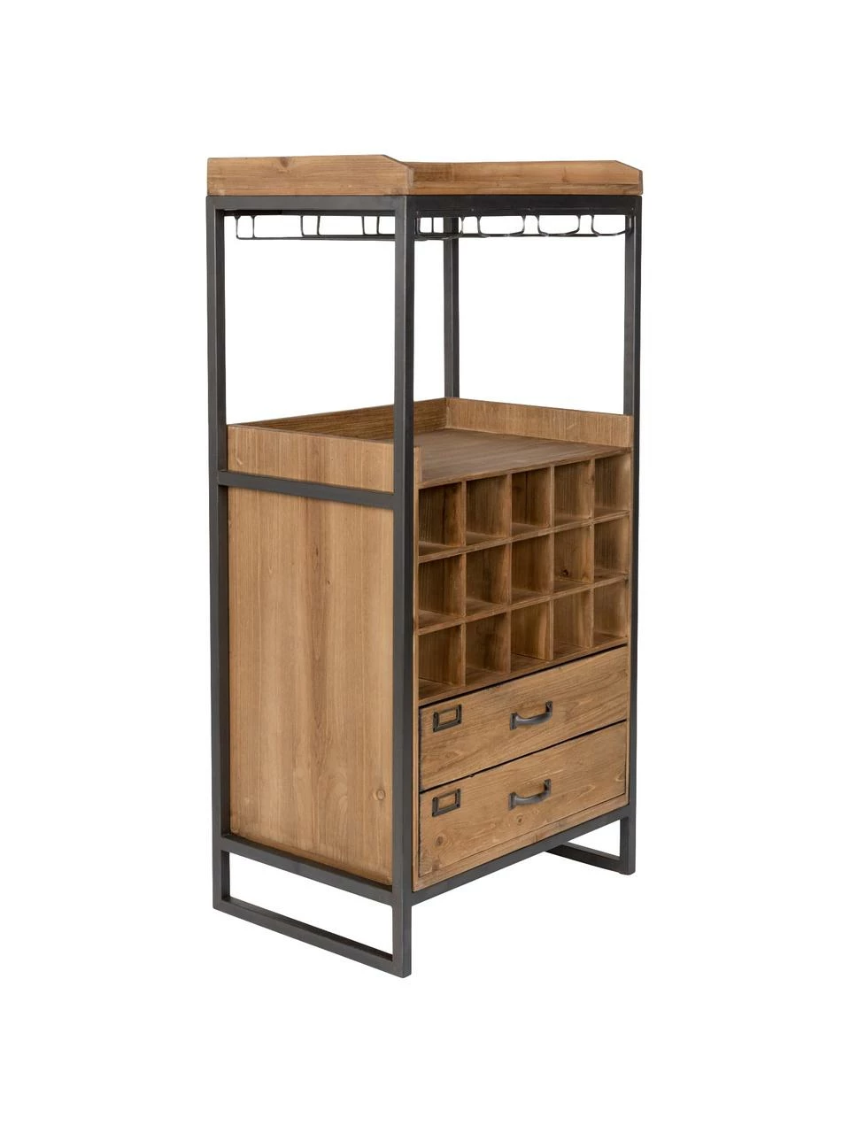 Casier à vin style industriel pour 15 bouteilles Edgar, larg. 56 x haut. 113 cmDisponibilité limitée 2 Casier à vin style industriel pour 15 bouteilles Edgar, larg. 56 x haut. 113 cmDisponibilité limitée