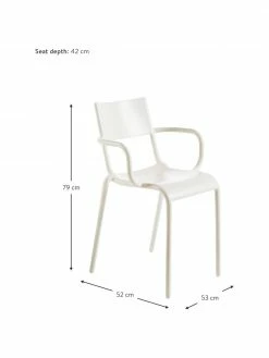 Salle à manger Soldes -Salle à manger Soldes Chaise a accoudoirs blanche Generic A empilable 1