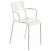 Kartell Chaise à accoudoirs blanche Generic A, empilable, larg. 53 x haut. 52 cm -Salle à manger Soldes Chaise a accoudoirs blanche Generic A empilable