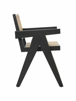 Westwing Collection Chaise à accoudoirs en cannage Sissi, larg. 52 x prof. 58 cm 13 Westwing Collection Chaise à accoudoirs en cannage Sissi, larg. 52 x prof. 58 cm -Salle à manger Soldes Chaise a accoudoirs en cannage Sissi 11