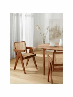 Westwing Collection Chaise à accoudoirs en cannage Sissi, larg. 52 x prof. 58 cm -Salle à manger Soldes Chaise a accoudoirs en cannage Sissi 15