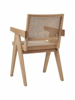 Westwing Collection Chaise à accoudoirs en cannage Sissi, larg. 52 x prof. 58 cm -Salle à manger Soldes Chaise a accoudoirs en cannage Sissi 5