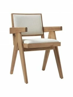 Westwing Collection Chaise à accoudoirs rembourrée Sissi, larg. 58 x prof. 52 cm