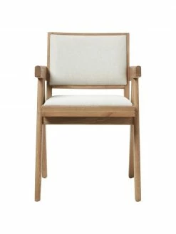 Westwing Collection Chaise à accoudoirs rembourrée Sissi, larg. 58 x prof. 52 cm -Salle à manger Soldes Chaise a accoudoirs rembourree Sissi 15