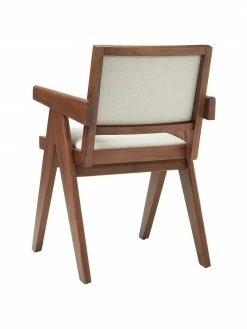 Westwing Collection Chaise à accoudoirs rembourrée Sissi, larg. 58 x prof. 52 cm -Salle à manger Soldes Chaise a accoudoirs rembourree Sissi 5