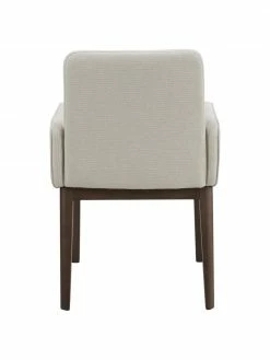 Westwing Collection Chaise à accoudoirs rembourrée couleur crème Koga, larg. 54 x haut. 86 cm -Salle à manger Soldes Chaise a accoudoirs rembourree couleur creme Koga 11