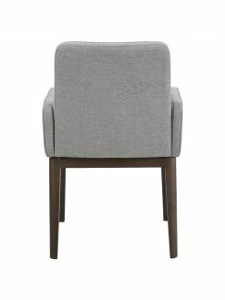 Westwing Collection Chaise à accoudoirs rembourrée grise Koga, larg. 54 x haut. 86 cm -Salle à manger Soldes Chaise a accoudoirs rembourree grise Koga 5