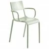 Kartell Chaise à accoudoirs vert sauge Generic A, empilable, larg. 53 x haut. 52 cm -Salle à manger Soldes Chaise a accoudoirs vert sauge Generic A empilable