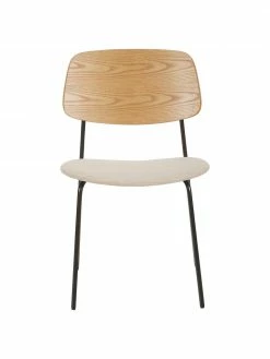 Westwing Collection Chaise avec assise rembourrée Nadja, 2 pièces, larg. 51 x prof. 52cm -Salle à manger Soldes Chaise avec assise rembourree Nadja 2 pieces 3