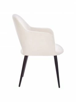 Westwing Collection Chaise beige à accoudoirs Rachel, larg. 52 x prof. 59 cm -Salle à manger Soldes Chaise beige a accoudoirs Rachel 4