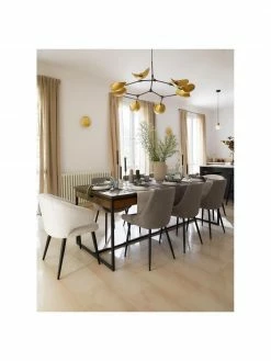 Rowico Chaise beige rembourrée Sierra, 2 pièces, larg. 49 x prof. 55 cm -Salle à manger Soldes Chaise beige rembourree Sierra 2 pieces 3