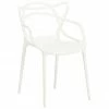 Kartell Chaise blanche à accoudoirs design Masters, 2 pièces, larg. 57 x haut. 84 cm