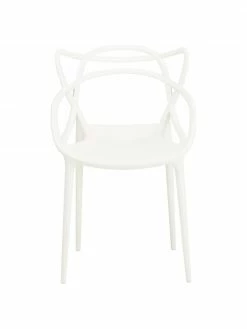 Kartell Chaise blanche à accoudoirs design Masters, 2 pièces, larg. 57 x haut. 84 cm -Salle à manger Soldes Chaise blanche a accoudoirs design Masters 2 pieces 2