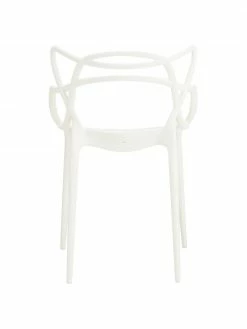 Kartell Chaise blanche à accoudoirs design Masters, 2 pièces, larg. 57 x haut. 84 cm -Salle à manger Soldes Chaise blanche a accoudoirs design Masters 2 pieces 3