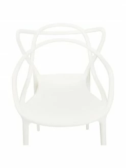 Kartell Chaise blanche à accoudoirs design Masters, 2 pièces, larg. 57 x haut. 84 cm -Salle à manger Soldes Chaise blanche a accoudoirs design Masters 2 pieces 4