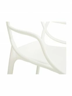Kartell Chaise blanche à accoudoirs design Masters, 2 pièces, larg. 57 x haut. 84 cm -Salle à manger Soldes Chaise blanche a accoudoirs design Masters 2 pieces 5