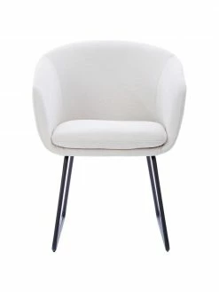 Westwing Collection Chaise blanche rembourrée à accoudoirs Juri, larg. 58 x prof. 58 cm 13 Westwing Collection Chaise blanche rembourrée à accoudoirs Juri, larg. 58 x prof. 58 cm -Salle à manger Soldes Chaise blanche rembourree a accoudoirs Juri 5